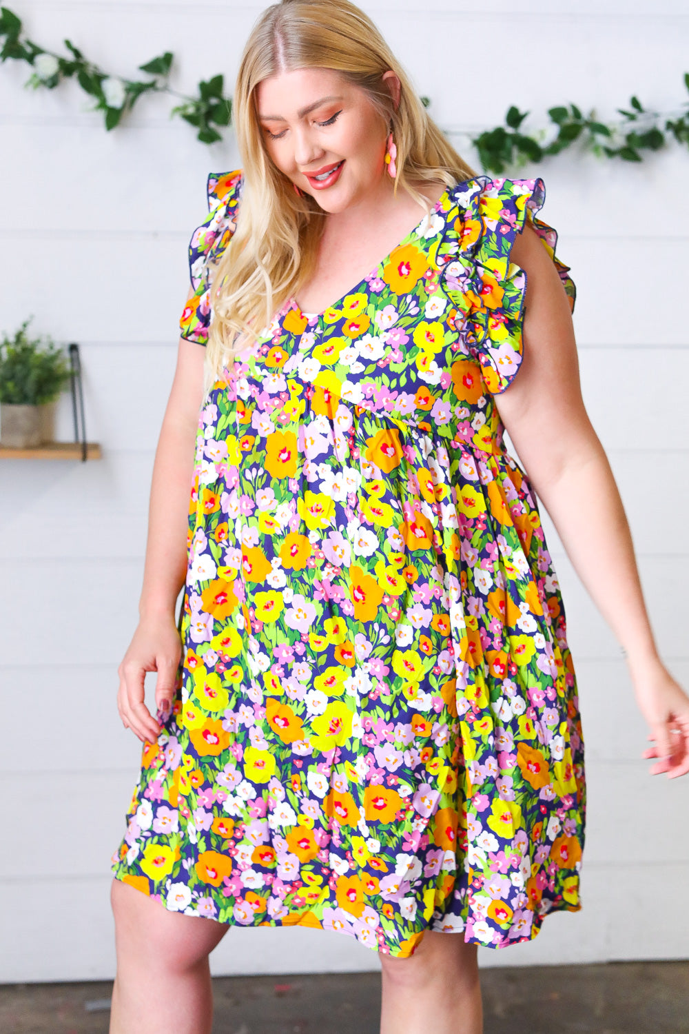Floral Babydoll Ruffle Dress