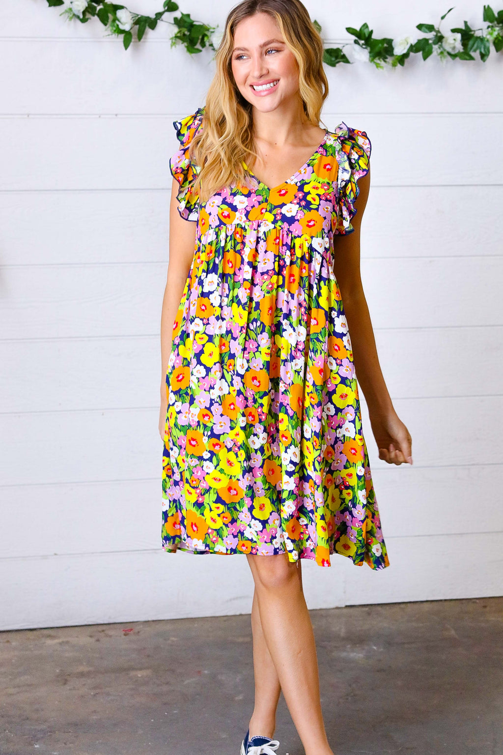 Floral Babydoll Ruffle Dress
