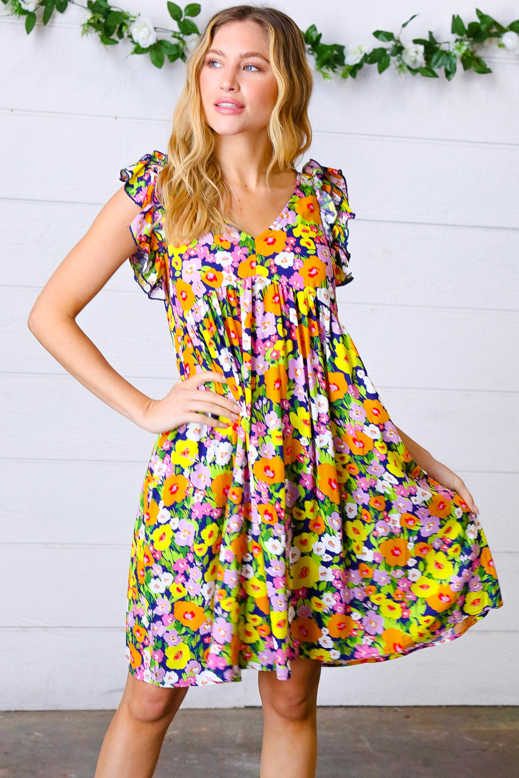 Floral Babydoll Ruffle Dress