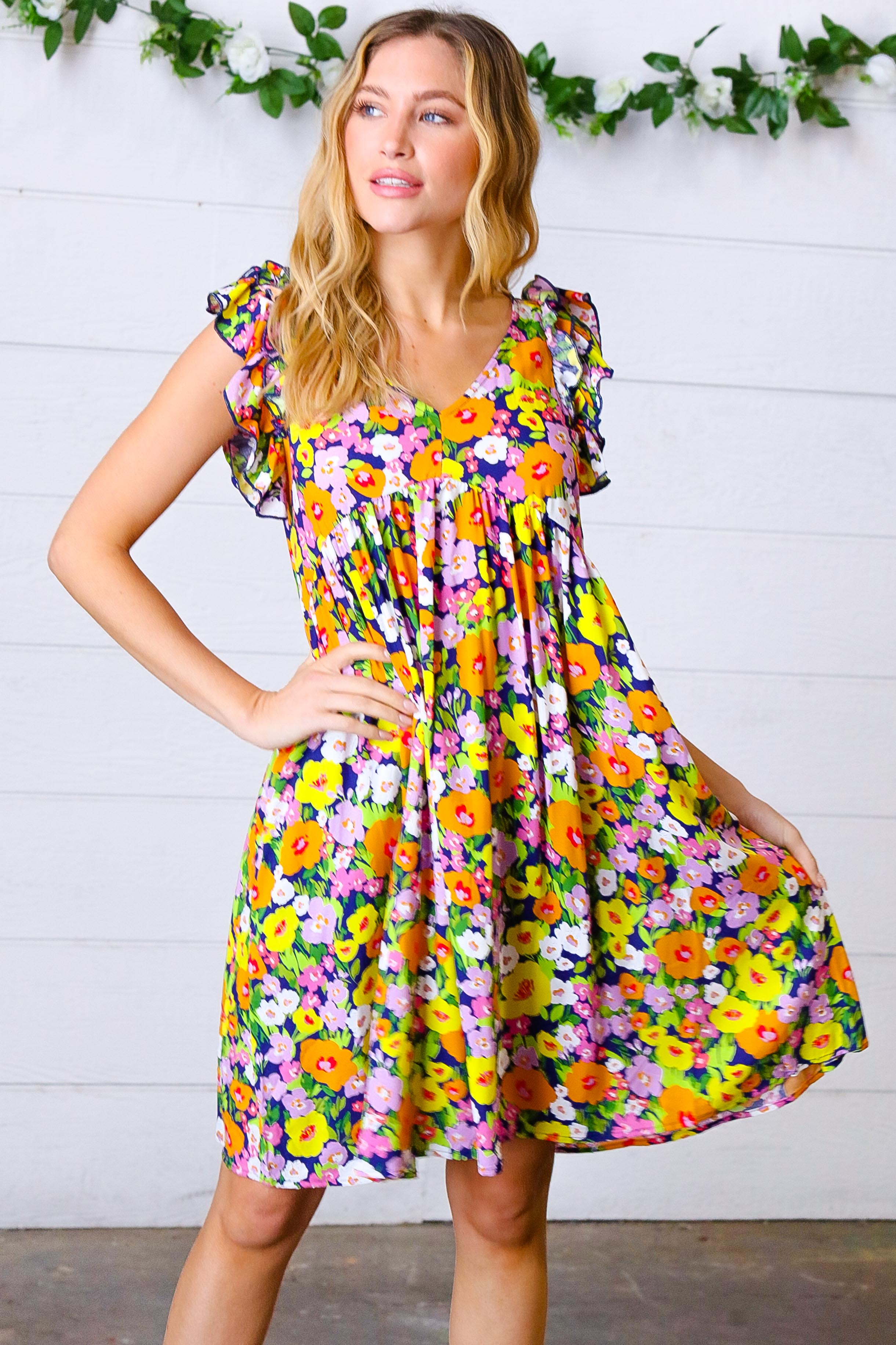 Floral Babydoll Ruffle Dress