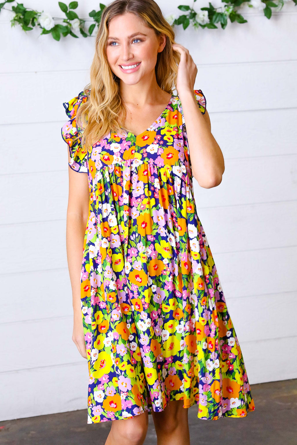 Floral Babydoll Ruffle Dress