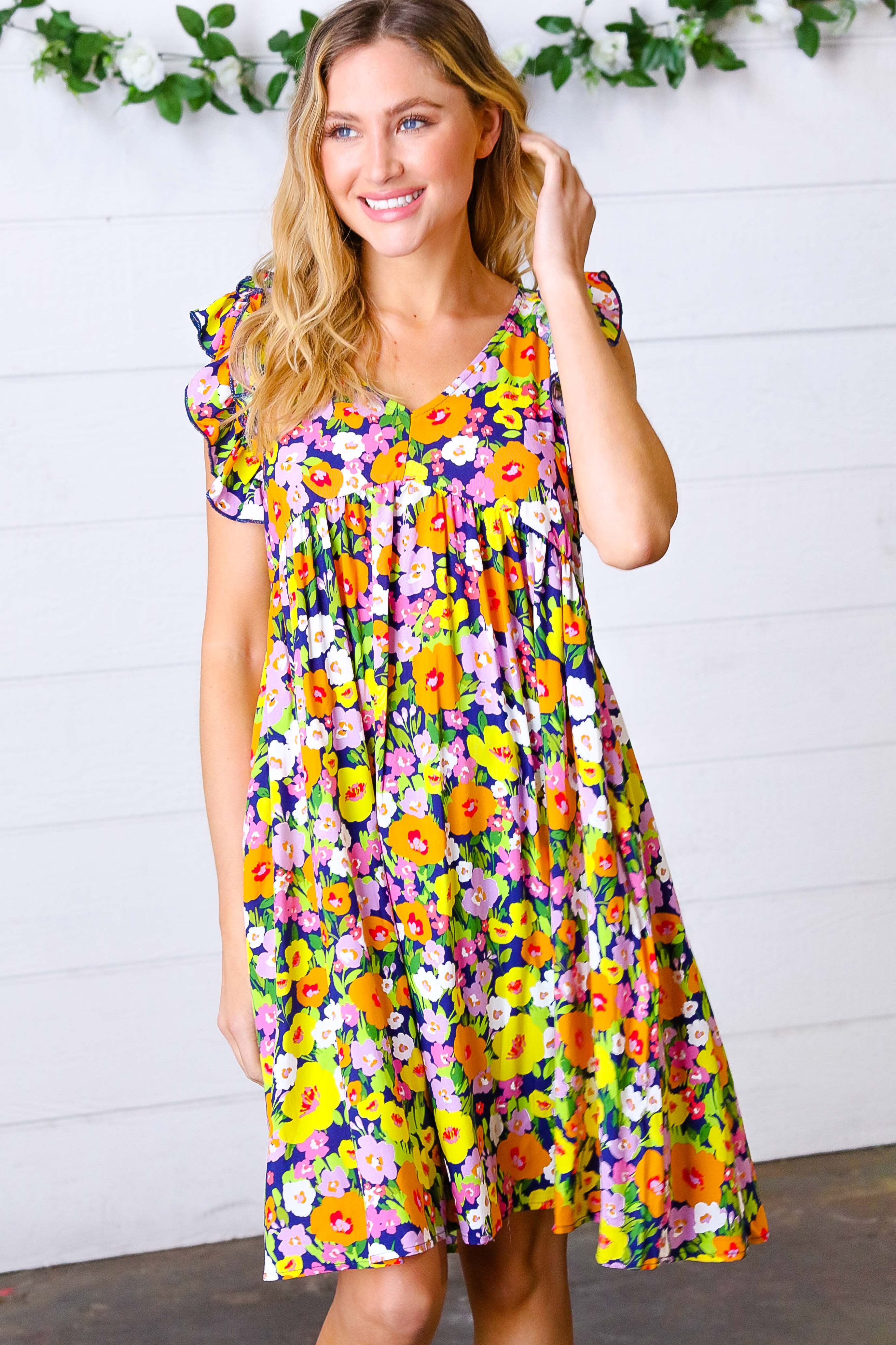 Floral Babydoll Ruffle Dress