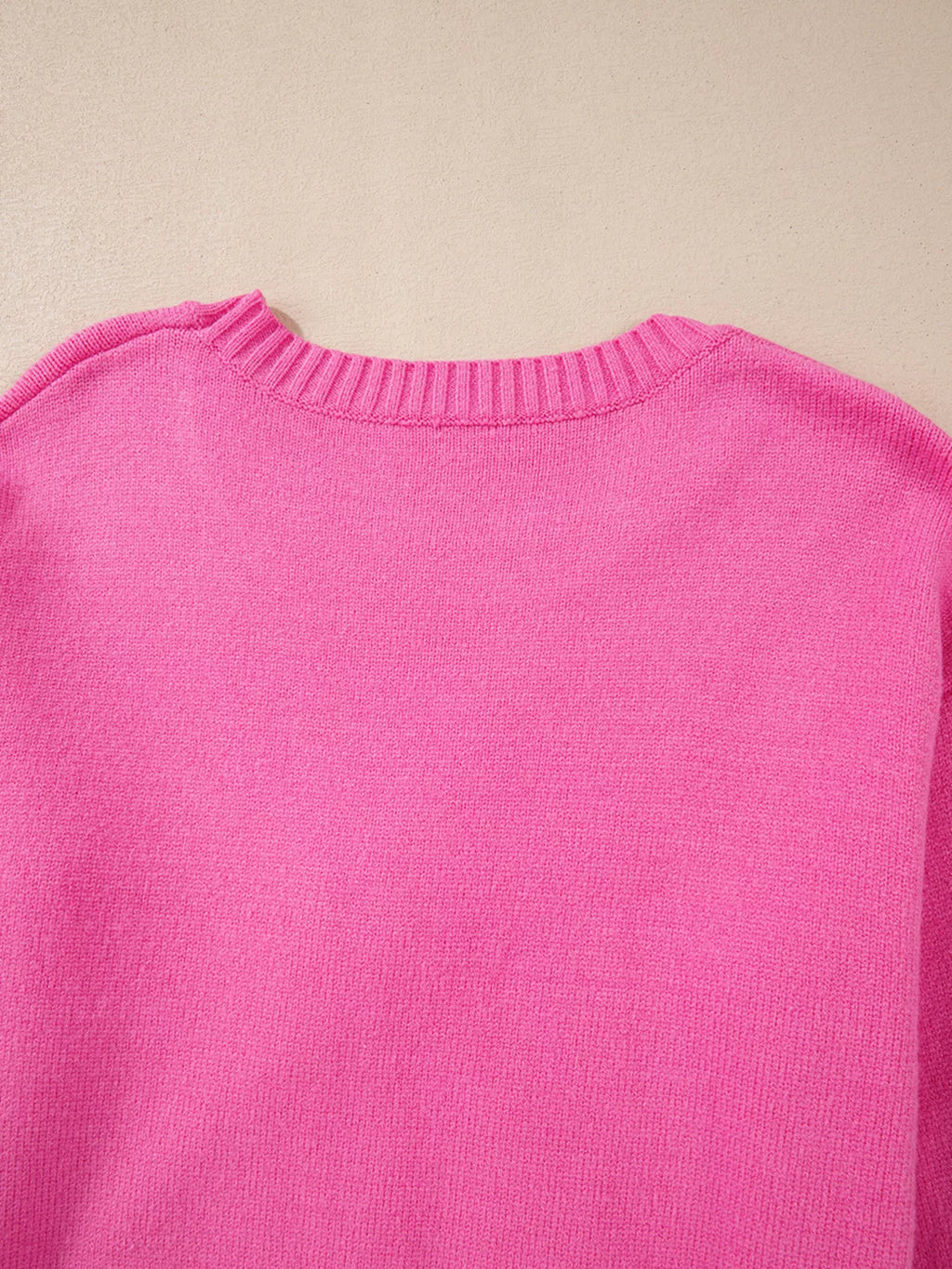 Ribbed Hem Long Sleeve Sweater