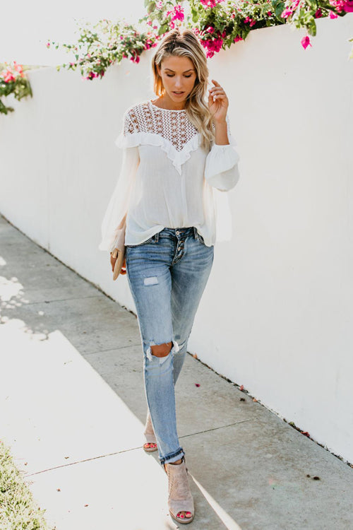 Lace Embroidered Shirt