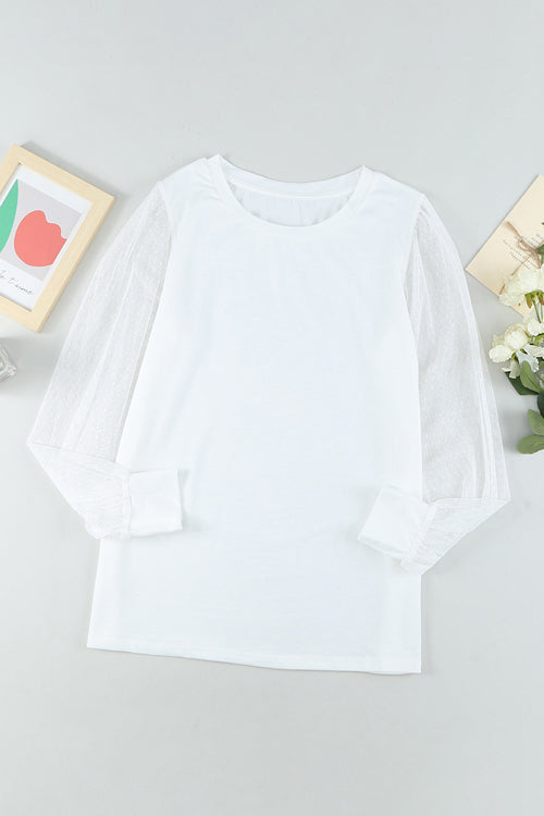 Swiss Dot Long Sleeve Top