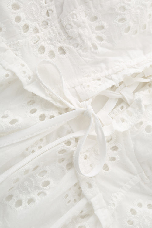 Lace Puff Sleeve Crop Top