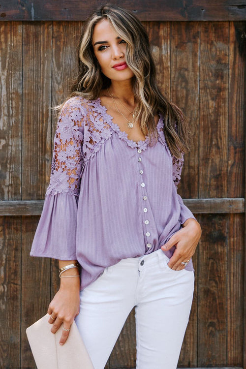 Lace Embroidery Top - 3 Colors