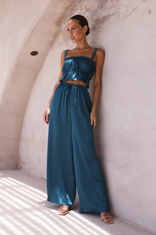 Sleeveless Wide-Leg Two-Piece Set - 5 Colors