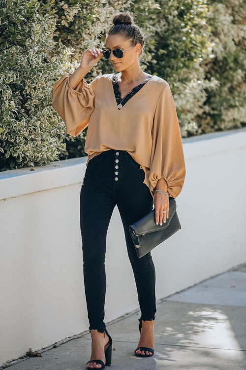 Lace Balloon Sleeve Top - 3 Colors