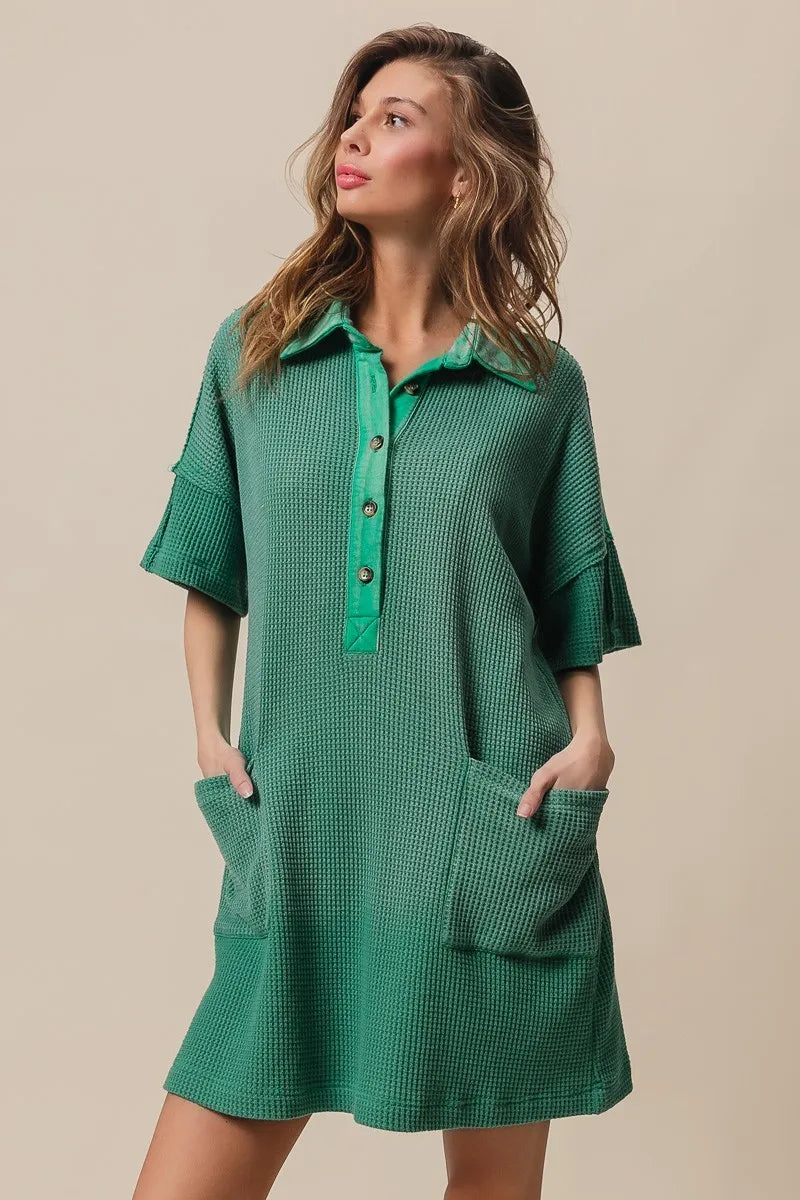 Dip Dye Mineral Washed Knit Dress