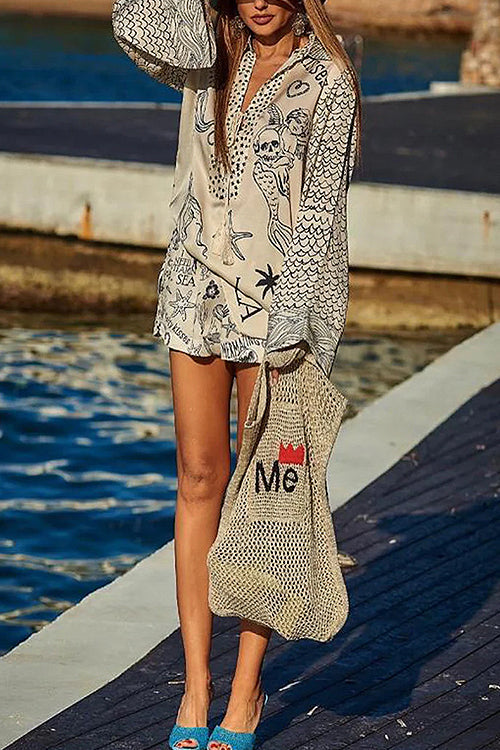 Print Long Sleeve Set - 5 Colors