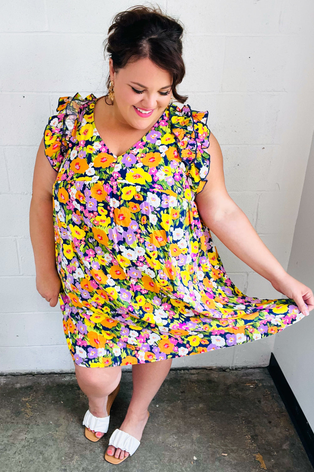 Floral Babydoll Ruffle Dress