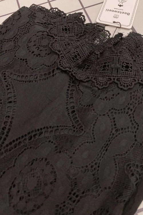 Petals White Lace See-Through Top