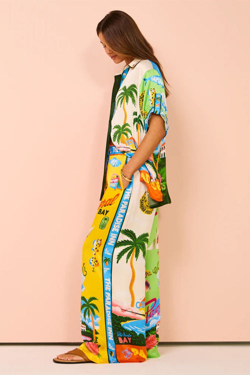 Print Short Sleeve Suit