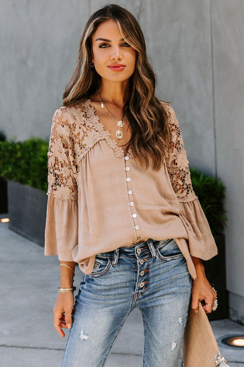 Lace Embroidery Top - 3 Colors
