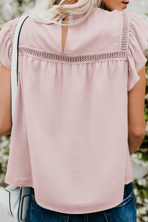 Ruffled Short Sleeve Top - 5 Colors