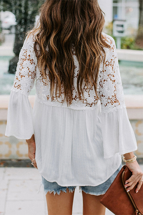 Lace Embroidery Top - 3 Colors