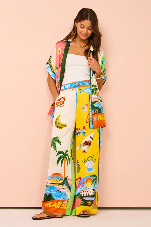 Print Short Sleeve Suit
