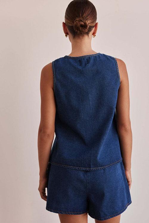 Denim Two-Piece Suit - 2 Colors
