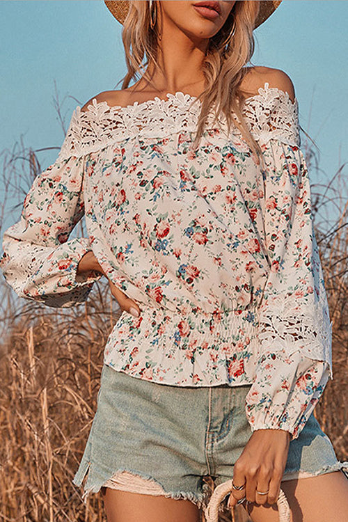 Printed Lace Top - 2 Colors