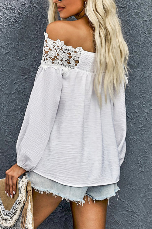 Lace Off The Shoulder Top - 3 Colors