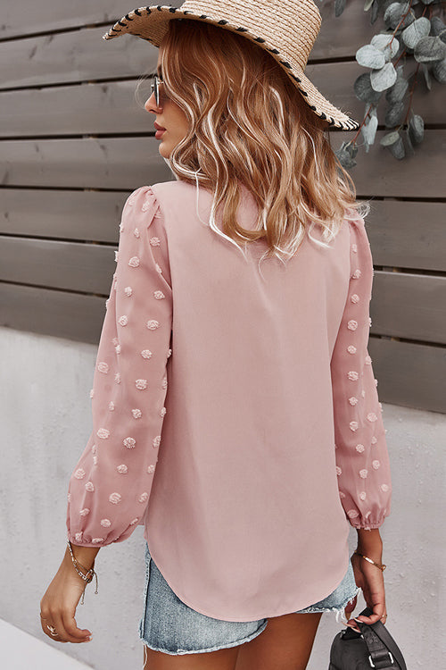 Swiss Dot Long Sleeve Top - 3 Colors