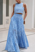 Modern Romantic Crochet Maxi Dress Suit - 5 Colors