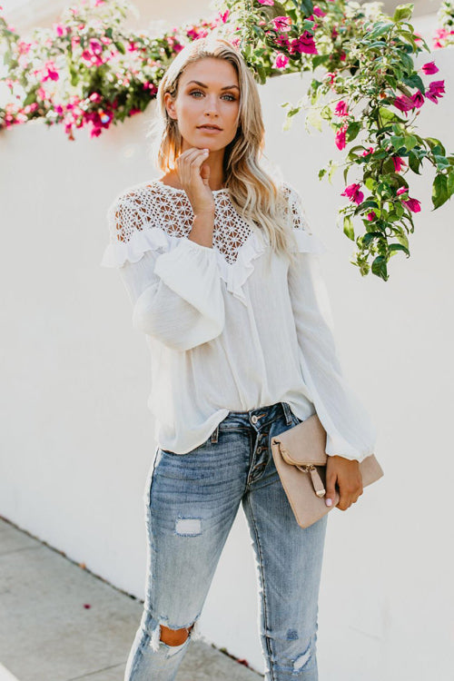 Lace Embroidered Shirt