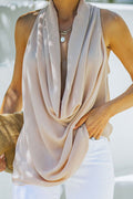 Sleeveless Drape Top - 4 Colors