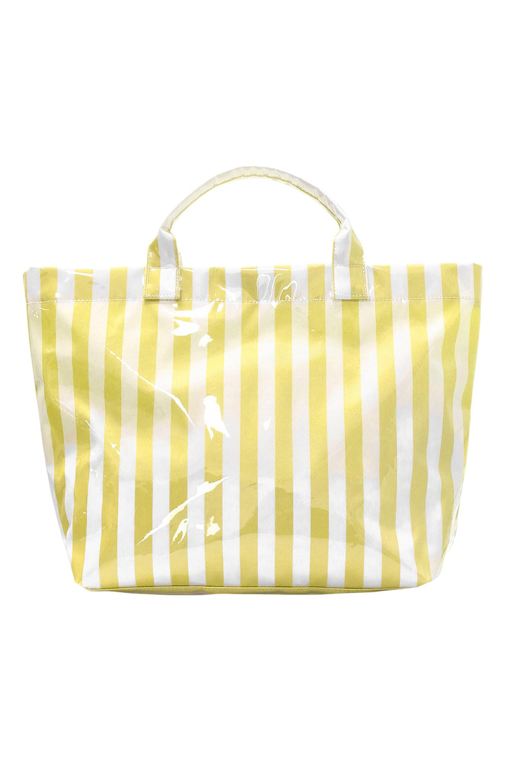 Rainbow Glossy Striped Vinyl Large Tote Bag
