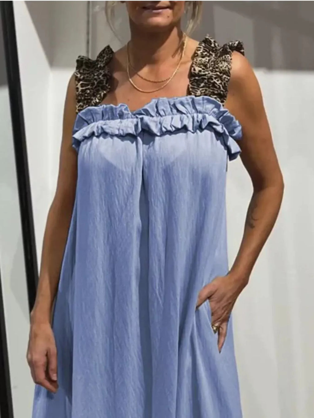 Full Size Ruffled Strap Flowy Maxi Dress Plus Size