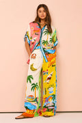Print Short Sleeve Suit