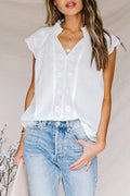 White Lace Short Sleeve Top
