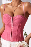 Lace Backless Bustier Corset Crop Top - 3 Colors