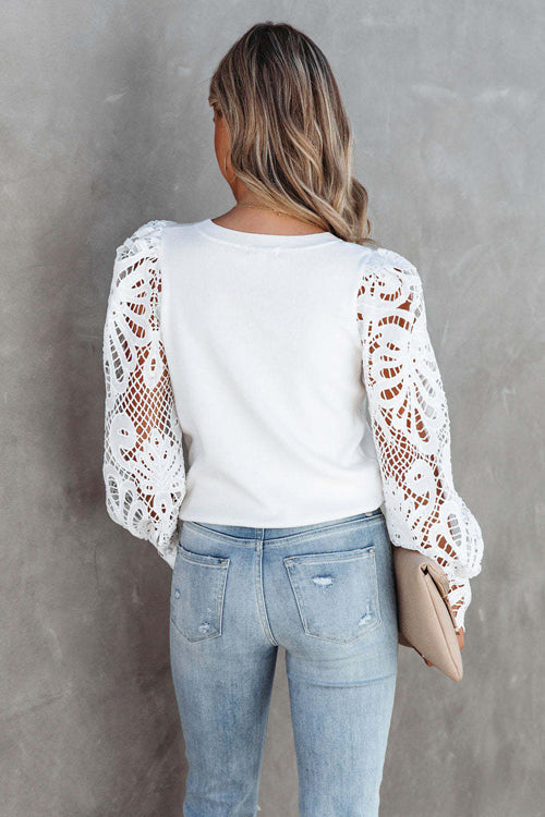 Hollow-Out Sleeve Top - 2 Colors