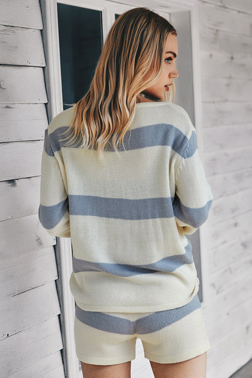 Striped Knit Suit - 3 Colors
