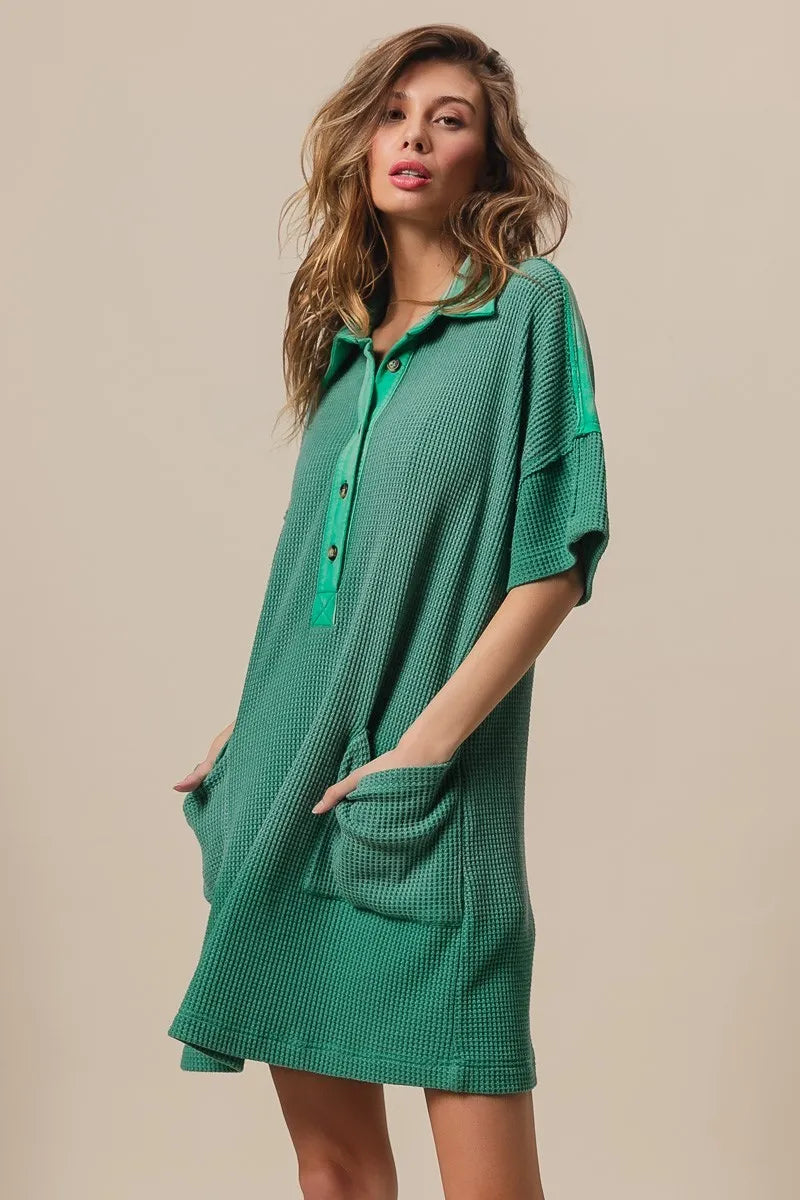 Dip Dye Mineral Washed Knit Dress