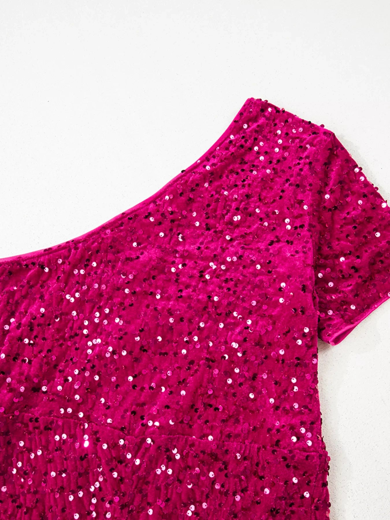 One-Shoulder Dress with High Slit