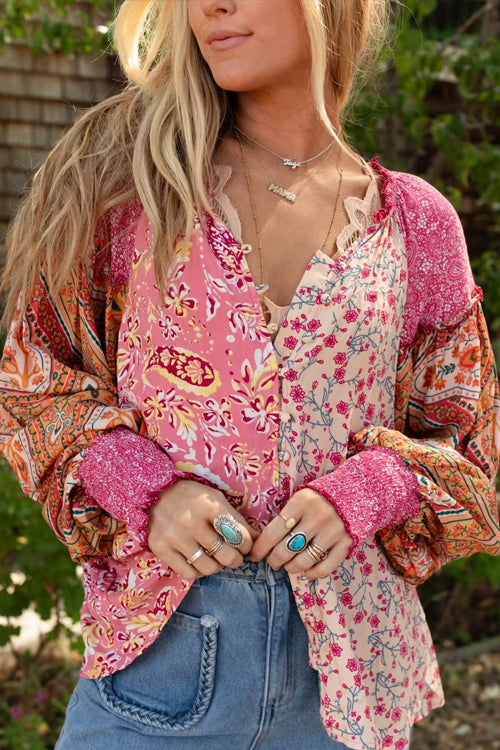 Floral Print Long Sleeve Top