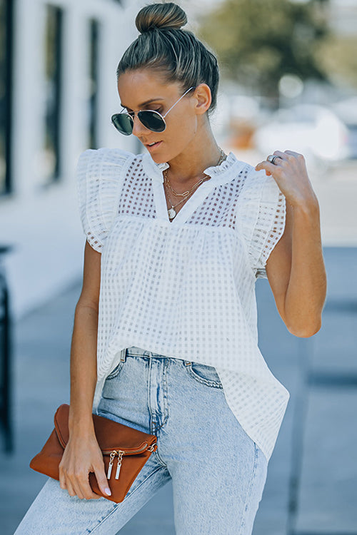Chiffon Short Sleeve Top
