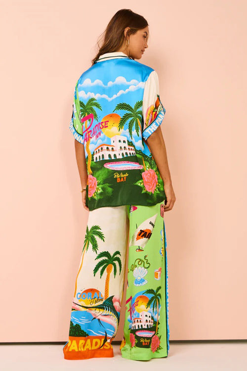Print Short Sleeve Suit