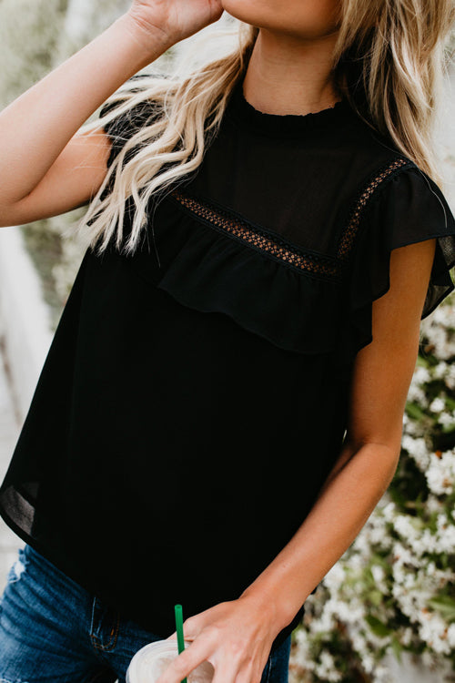 Ruffled Short Sleeve Top - 5 Colors