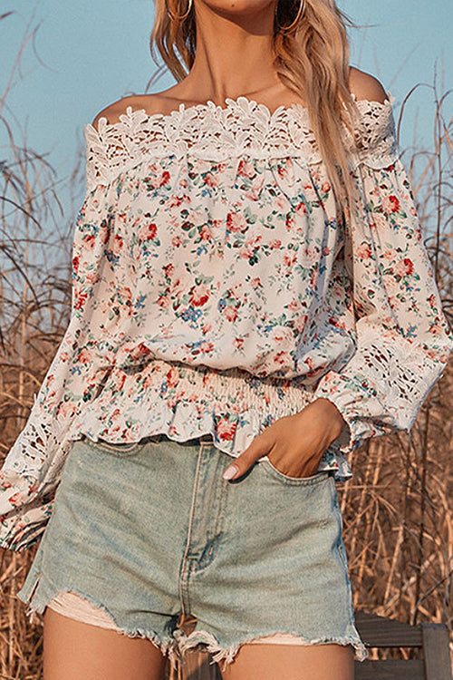Printed Lace Top - 2 Colors