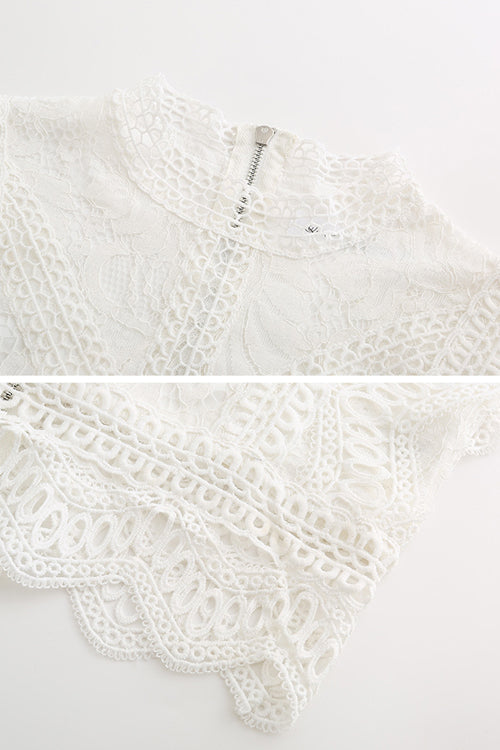 Lace Embroidered Crop Top