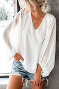 Frills Balloon Sleeve Lace Top - 2 Colors