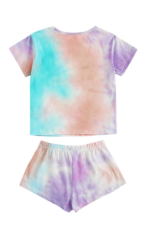 Short Sleeve Tie-Dye Suit - 2 Colors