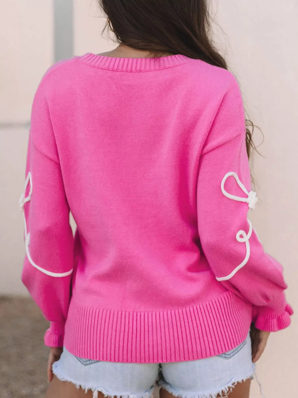 Ribbed Hem Long Sleeve Sweater