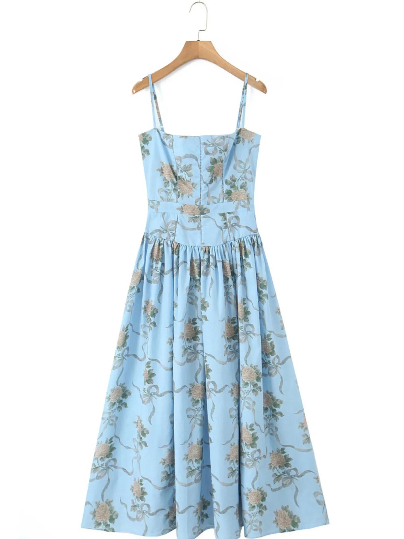 Floral Print Square Neck Cami Maxi Dress