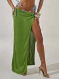 Split Maxi Sweater Skirt