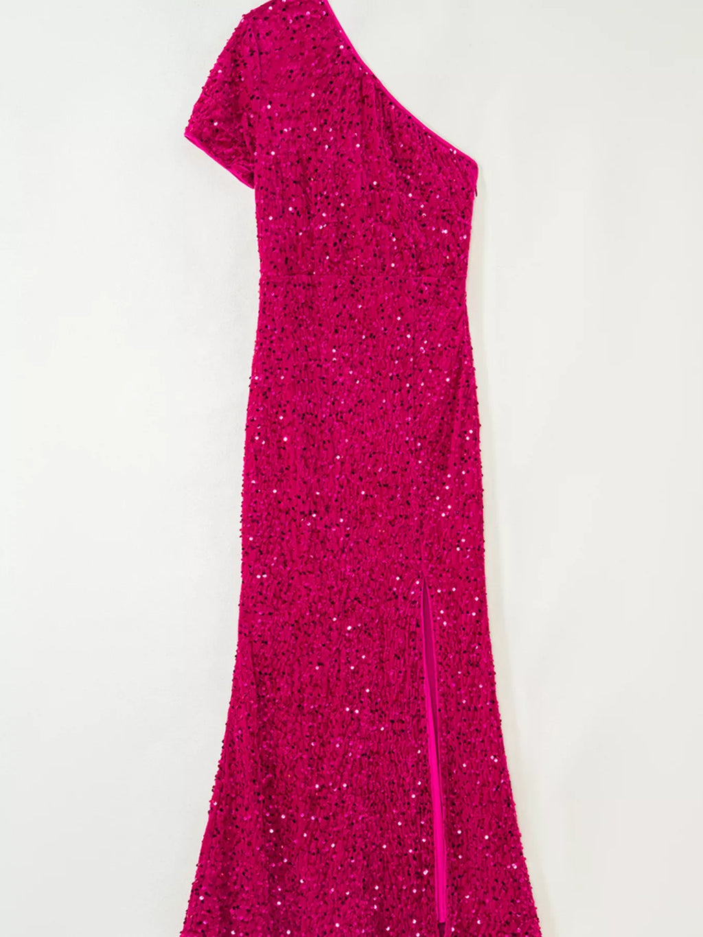One-Shoulder Dress with High Slit